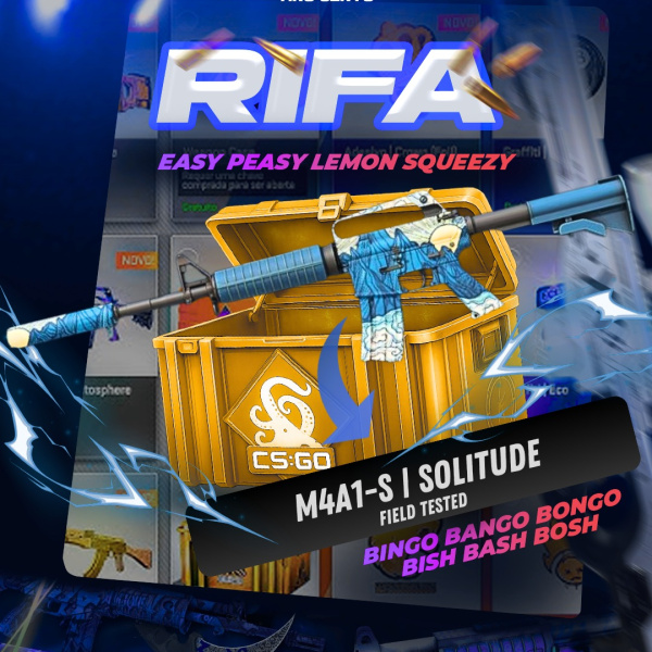 18/09 • SORTEIO GRATIS - M4A1-S | Solitude 